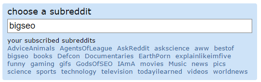 choose a subreddit