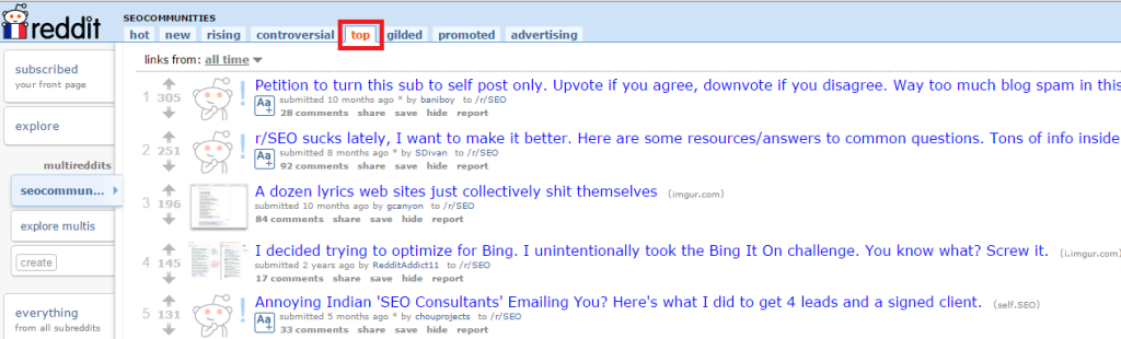 multireddit top