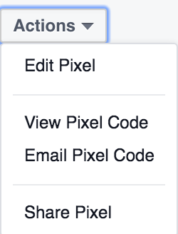 Actions For Your Facebook Pixel