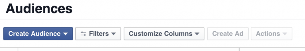 Create An Audience on Facebook