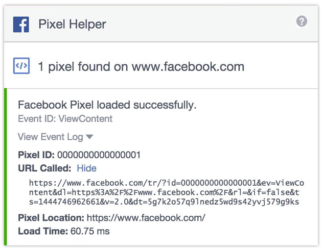 Facebook Pixel Helper