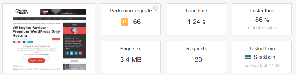 wpengine speed test